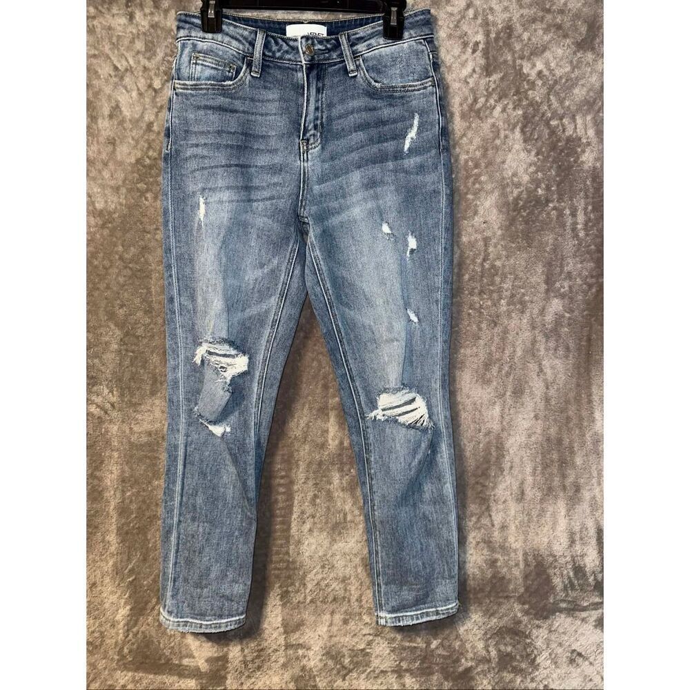 Vervet medium wash distressed straight leg jeans size 26 #750
